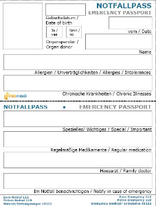 Vorschau Notfallpass
